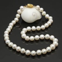 Collar de perlas akoya de 9-10mm, Color Natural, nobleza, blanco, agua dulce 2024 - compra barato