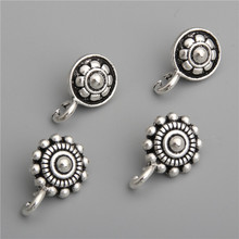 10pcs Silver Color Flower Hook Pendant Charms Fit DIY Jewelry Making Necklace Accessories 2024 - buy cheap