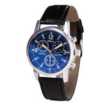 Simple Buckle Watches Mens watches Blue-ray glass neutral quartz simulates wrist epidermal Leather Strap Wristwatch Montre Femme 2024 - buy cheap
