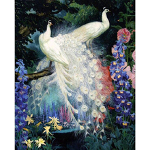 5D Diamond Embroidery white peacock pattern Diy Diamond Painting Cross Stitch Full drill puzzle rhinestone Mosaic arts l846 2024 - buy cheap