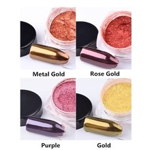 1 box Metallic Mirror Nail Glitter Product Long Lasting Gold Purple Red Rose Color Powder Dust decoration 2024 - купить недорого