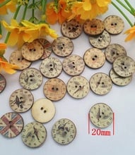 120pcs 20mm sewing wooden buttons DIY sewing clothes button for craft scrapbooking accessories botao para artesanato 2024 - buy cheap