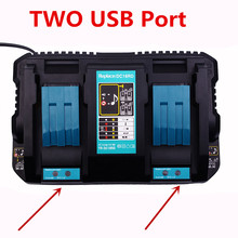 For Makita DC18RD battery charger double charger with USB interface for makita 14.4V-18V with Music USB for Phone Charging 2024 - buy cheap