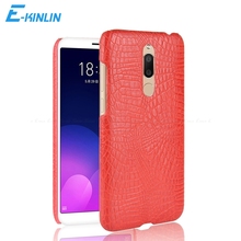 Crocodile Skin Snake Pattern Leather Phone Case Back Cover For Meizu 15 Plus Lite M15 M6s M6T M6 Note 9 Hard PC Protective Shell 2024 - buy cheap