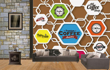 Пользовательские 3D фрески, кофейня стены фон papel де parede, гостиной диван ТВ стены спальни обои для стен 3d 2024 - купить недорого