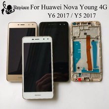 For Huawei Nova Young 4G LTE / Y6 2017 / Y5 2017 MYA-L11 MYA-L41 LCD Display with Frame Screen Touch Panel Digitizer Repair 2024 - buy cheap