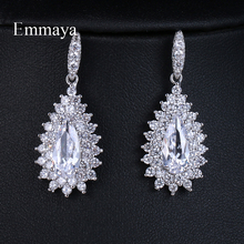 EMMAYA Fashion Female Crystal Drop Earrings With AAA Zircon Boho Wedding Jewelry Long Dangle Earrings For Women 2024 - compre barato