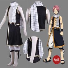 Fairy Tail Natsu-bufanda larga de Anime Dragneel, disfraz Cosplay blanco 2024 - compra barato