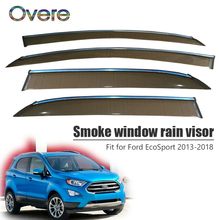 OVERE NEW 1Set Smoke Window Rain Visor For Ford EcoSport 2013 2014 2015 2016 2017 2018 Vent Sun Deflectors Guard Accessories 2024 - buy cheap