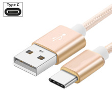 Кабель USB Type C нейлоновая оплетка 2A Быстрый кабель для зарядки данных Type-C для Samsung S10 S9 S8 NOTE 9 8 LG Oneplus 7 6 5 USB-C кабель 2024 - купить недорого