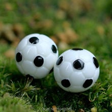 10pcs/lot resin solid football cartoon 16mm Ornaments Micro landscape Ornaments Creative Home Gardening Decoration 2024 - buy cheap