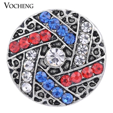 Wholesale 10PCS/Lot Vocheng Snap Charms 3 Colors 18mm Crystal Button Vn-982*10 Free Shipping 2024 - buy cheap
