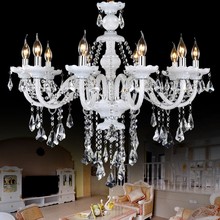 Glass Crystal Chandelier White Modern Chandeliers Ceiling Flush Mount Lighting Dining Room Lamps Decorations for Home 2024 - buy cheap