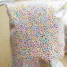 Mini bolas de espuma de isopor colorido, bolas de poliestireno colorido cores leves de pastel com bolas de isopor, artesanato 2024 - compre barato