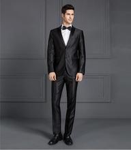 Строгий мужской костюм, блестящий, синий, черный, серый, костюм с двумя пуговицами для свадьбы 2024 - купить недорого