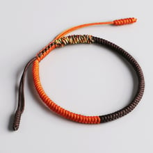 Pulseras de cuerda hechas a mano para hombres y mujeres, brazaletes budistas tibetanos de buena suerte, nudos de colores mezclados 2024 - compra barato