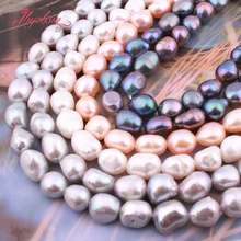 9-10mm Natural Freshwater Pearl Freeform Beads Loose Natural Stone Beads For DIY Jewelry Making Necklace Bracelat Strand 15" 2024 - buy cheap