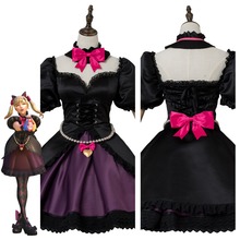 OW D.VA DVA Hana Song Cosplay Costume Black Cat Officer Dress 2024 - buy cheap
