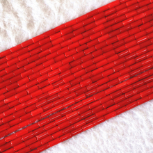 Joia vermelha natural tipo coluna e tubo para pingentes de 9*2mm, joia facetada diy de 15 "b603, venda imperdível 2024 - compre barato