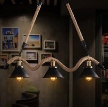 Edison Loft Style Hemp Rope Droplight Industrial Vintage Pendant Light Fixtures For Dining Room Hanging Lamp Home Lighting 2024 - buy cheap