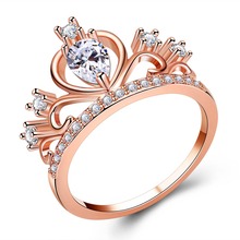 2018 обручальные свадебные кольца с кубическим цирконием серебро/розовое золото цвет CZ камень кольцо ювелирные изделия для женщин оптовая продажа 2024 - купить недорого