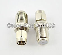 (10 pieces/lot) SMA - F Adapter SMA plug to F Jack female nickelplated straight connector adapter 2022 - buy cheap