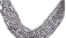 Perla Natural AAA genuina 6x7mm perlas de agua dulce barrocas grises cuentas sueltas DIY regalo una hebra agujero aprox. 1mm 2024 - compra barato