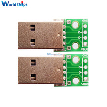 2pc USB to DIP Adapter Converter 4 pin for 2.54mm PCB Board Power Supply DIY 2024 - buy cheap