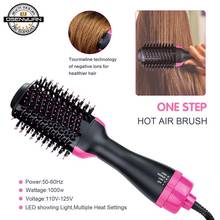 Hottest 1000W Professional Hair Dryer Brush 2 In 1 Hair Straightener Curler Comb Electric Blow Dryer With Comb Hair Brush Roller 2024 - buy cheap