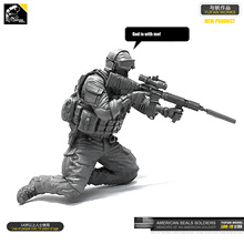 Yufan  Model 1/35 Figure Model Kit Resin Soldier Of Us Seal Commando Unmounted Loo-19 2024 - buy cheap