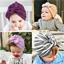 Orelhas de coelho turbante chapéu meninas crianças turbante cabeça bandana bandana bandana bandagem acessórios indiano headwrap 2024 - compre barato