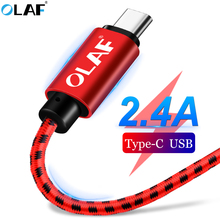 OLAF Nylon braided  2.4A Type C Micro USB Fast Charging Cable For Samsung S7 S8 S9 plus Note 8 9 Huawei Xiaomi mi8 USB-C Cable 2024 - buy cheap
