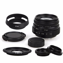 35mm F1.6 CCTV Lens C Mount Camera Lens +Lens Hood kit For Sony A6500 A6300 A5100 A6100 A6000 A5000 A3000 NEX-5T NEX-3N NEX-6 2024 - buy cheap