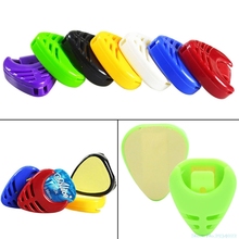 1Pc Portable Plactic Guitar Pick Plectrum Holder Case Box Acoustic Heart Shaped 2024 - buy cheap