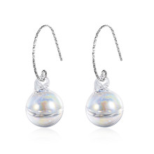 LUKENI nueva llegada bola de cristal pendientes en forma de gota para mujer joyería de moda las mujeres pendientes de plata de ley 925 chica regalo de Navidad 2024 - compra barato