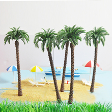Modelo de arquitetura de árvore de palma verde, 20 peças 18cm, materiais de construção, porta-malas artificial, brinquedos de plástico em miniatura, paisagem 2024 - compre barato
