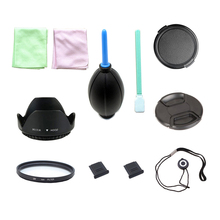 11 in1 49 52 55 58 62 67 72 77 82mm UV filter + 2 cap cover + lens cap line + lens hood + 2 hot shoe + 2clothes +CCD+ Air Blower 2024 - buy cheap
