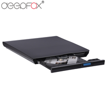 Deepfox тонкий внешний USB 2,0 привод DVD RW CD записывающее устройство рекордер считыватель проигрыватель оптический привод для ноутбука ПК 2024 - купить недорого