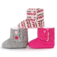 Зимняя обувь для маленьких девочек и мальчиков, обувь для новорожденных, младенцев, малышей, вязаные крючком плюшевые мягкие зимние сапоги, обувь для детской кроватки, обувь для первых шагов на 0-18 месяцев 2024 - купить недорого