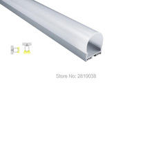50X2 м наборы/Лот, U-образный алюминиевый профиль, светодиодное освещение, круглая крышка, алюминиевый профиль канала для Потолочных Ламп 2024 - купить недорого