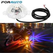 Luz estroboscópica Flash para motocicleta, iluminación para motocicleta, decoración para chasis de Moto, lámpara de atmósfera LED 2024 - compra barato