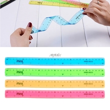 Regla flexible multicolor para estudiantes, cinta métrica de 15cm, 20cm, 30cm(6/8/12 pulgadas), material escolar y de oficina 2024 - compra barato
