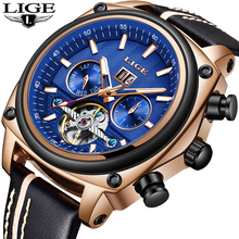 New LIGE Men Watch Self-Wind Tourbillon Mechanical Watches Male Waterproof Automatic Watch Men Relojes Hombre 2018 Dropship+Box 2024 - buy cheap