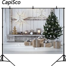 Capisco Wooden floor star Photography Backdrop christmas backdrops Photo Prop Christmas decoration Gift box backgrounds 2024 - buy cheap