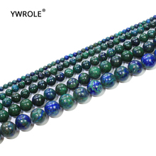 Wholesale Natural Chrysocolla Azurite Stone Round Loose Beads For Jewelry Making DIY Bracelet Necklace 4/6/8/10/12 mm Strand 2024 - buy cheap