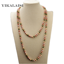 YIKALAISI Long Multilayer Pearl Necklace Mother Pearl Shellfish Necklaces Women Accessories Statement Necklace Jewelry For Women 2024 - buy cheap