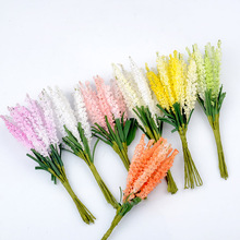 Mini buquê de flores de espuma de lavanda artificial barata, 50 peças, para decoração de flores de casamento, scrapbooking, faça você mesmo, flores de rosas falsas 2024 - compre barato