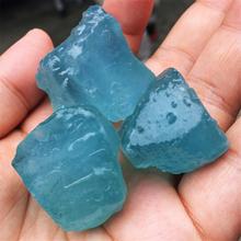 1pç aaaa pedra bruta de cristal, pedra áspera aquamarina quartzo minério de cristal, joia da moda, presente cor azul 2024 - compre barato