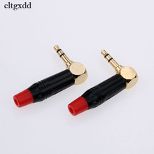 cltgxdd Gold plated 3.5 mm 3 Pole Male Right Angle 90degree Extension Stereo Audio Headphone Jack Solder Plug Mini DIY Connector 2024 - buy cheap
