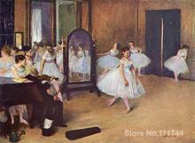 Pinturas de arte de Dança Classe Edgar Degas reprodução da lona pintado à Mão de Alta qualidade 2024 - compre barato